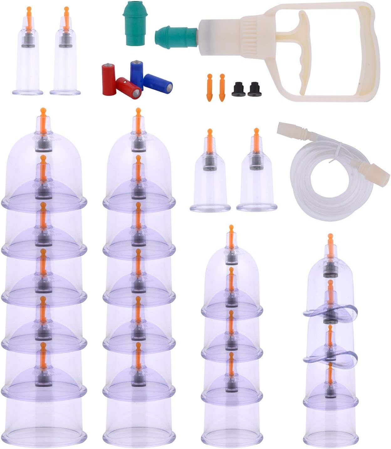 Acupressure Products Kangzhu Vaccum Cupping Therapy Traditional Chinese Madicine -Set of 24 Pieces