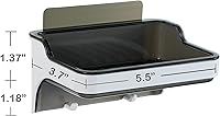 Vista 5 de Jabonera con ganchos, soporte para jabón, bandeja de jabón con drenaje para ducha, baño, cocina, soporte para jabón de bar, adhesivo para montar