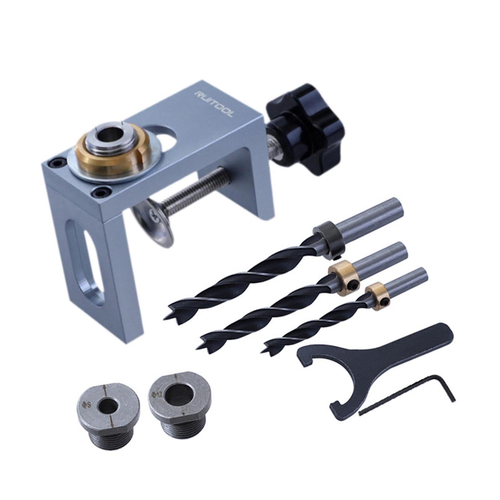 Holzbohrer und Dübelhilfen Set mit robustem, selbstzentrierendem