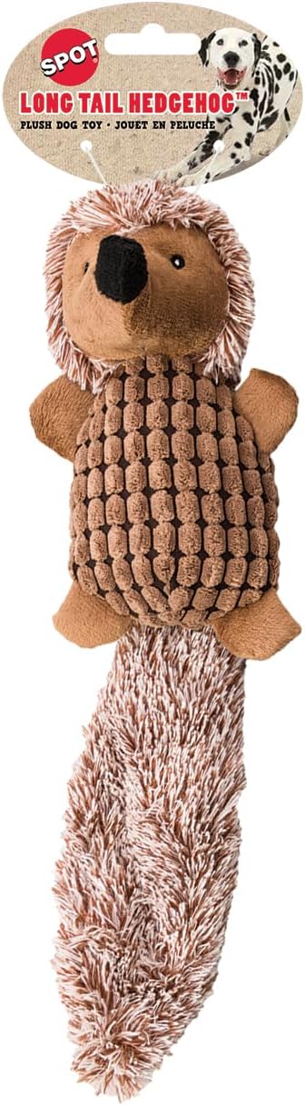 SPOT Ethical Pets 16" Assorted Long Tail Hedgehog Plush Dog Toy