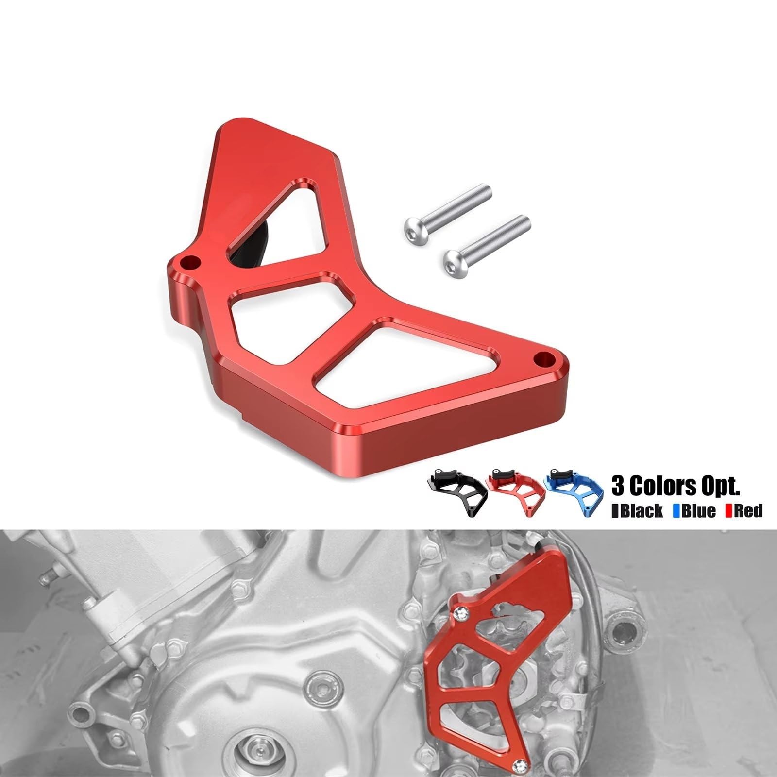 Copricatena per coperchio pignone moto per Yamaha per Raptor700R protettiva pignone moto | Aiuta a proteggere la zona della catena dagli impatti della ghiaia e dall'esposizione alla pioggia(Black)
