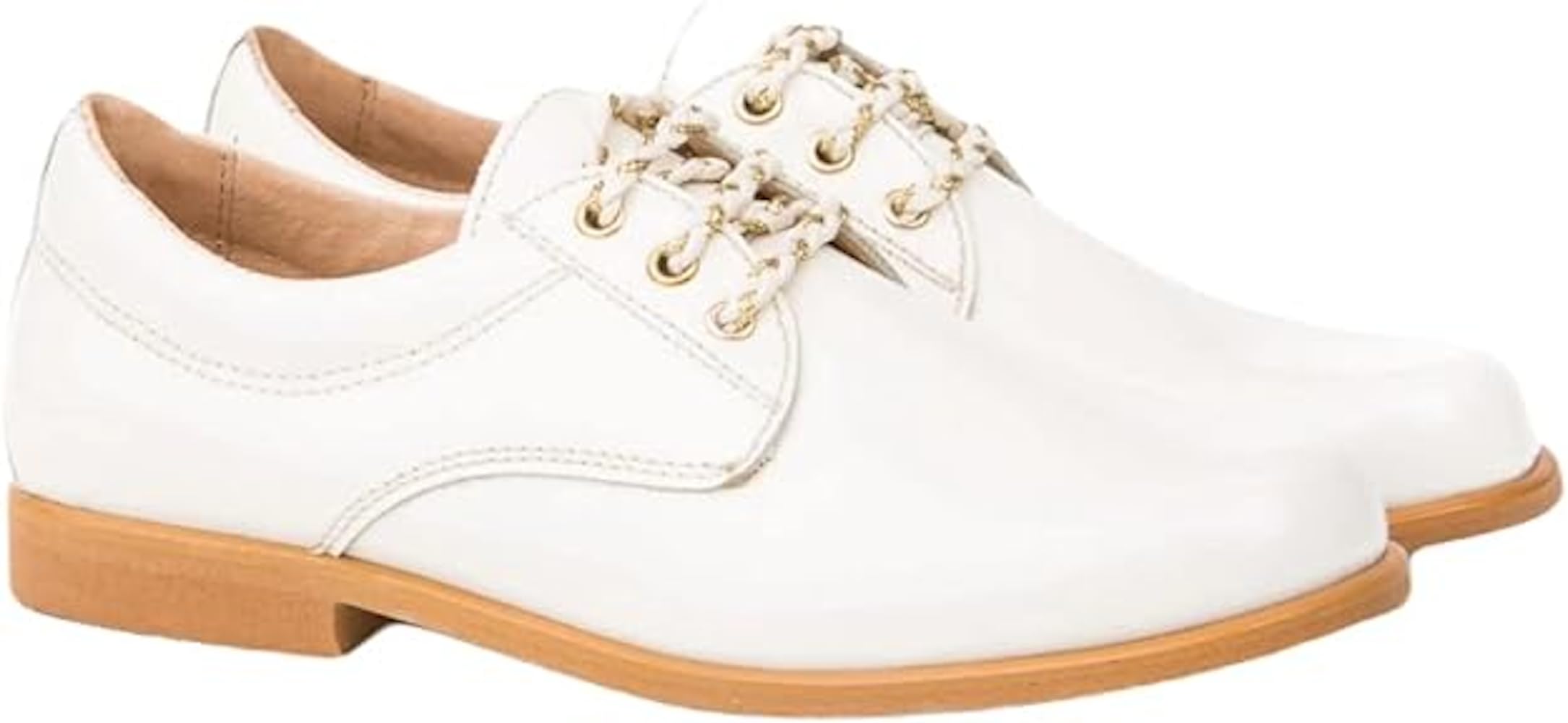 Blucher Cordón Charol Comunión AngelitoS Mod ANG-1812 (Beige, numeric_36)