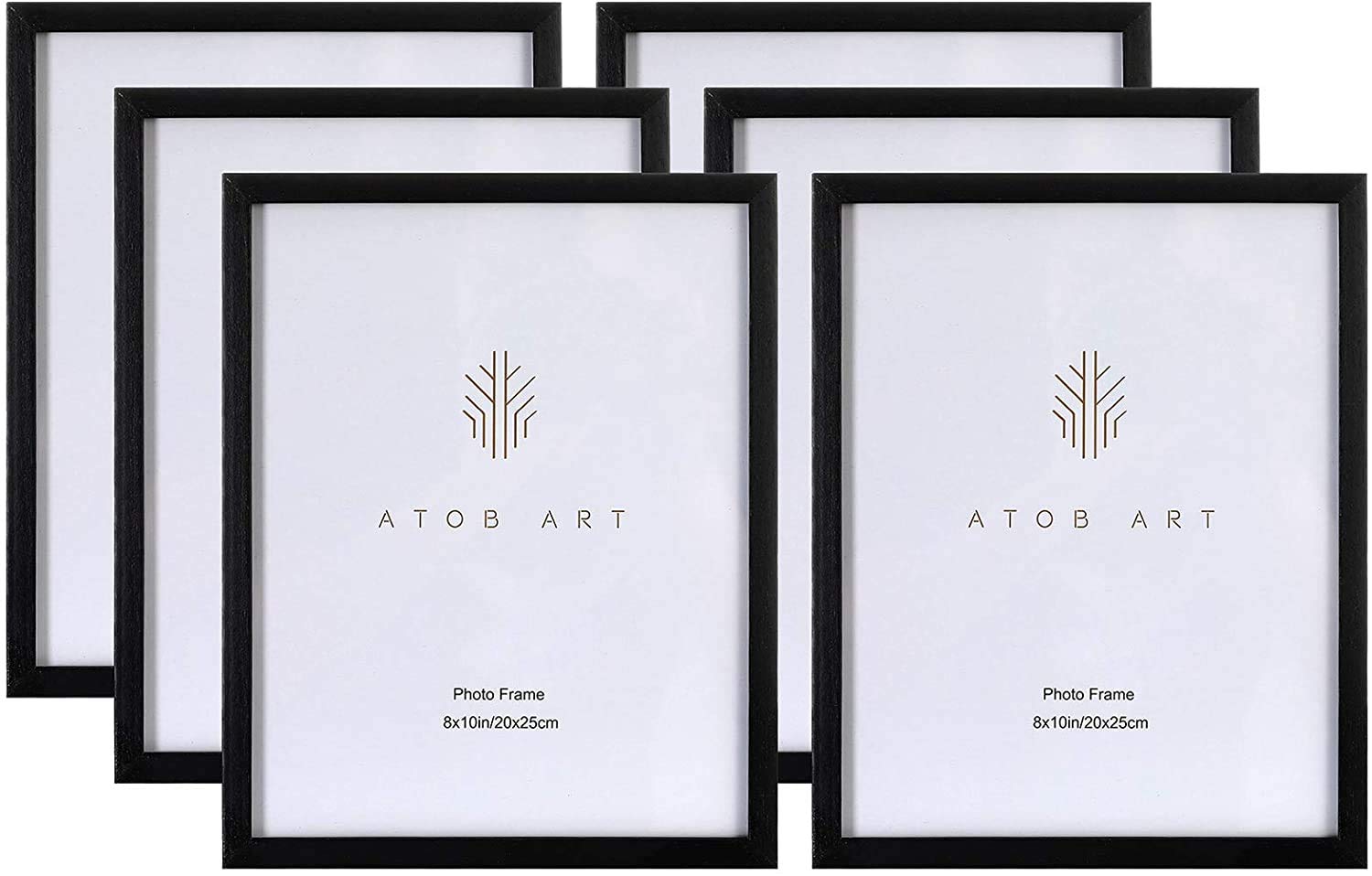 Buy 8x10 Natural Solid Wood Picture Frames,6 Pack Black Photo Frame