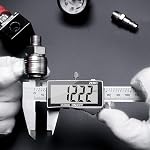 Calipers Vernier numériques, Preciva 6 outil de mesure de l'étrier de pouce grand LCD Micromètre électronique en acier inoxydable à écran avec des conversions fraction/pouce/métrique, fonction d'arrêt automatique