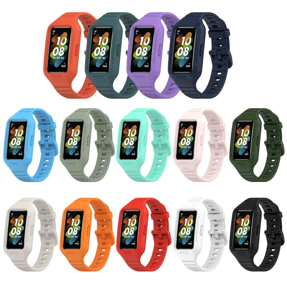 Cinturino per Huawei Band 7 / 6 Pro / 6 / Honor Band 6, silicone confortevole - nero - Italiano