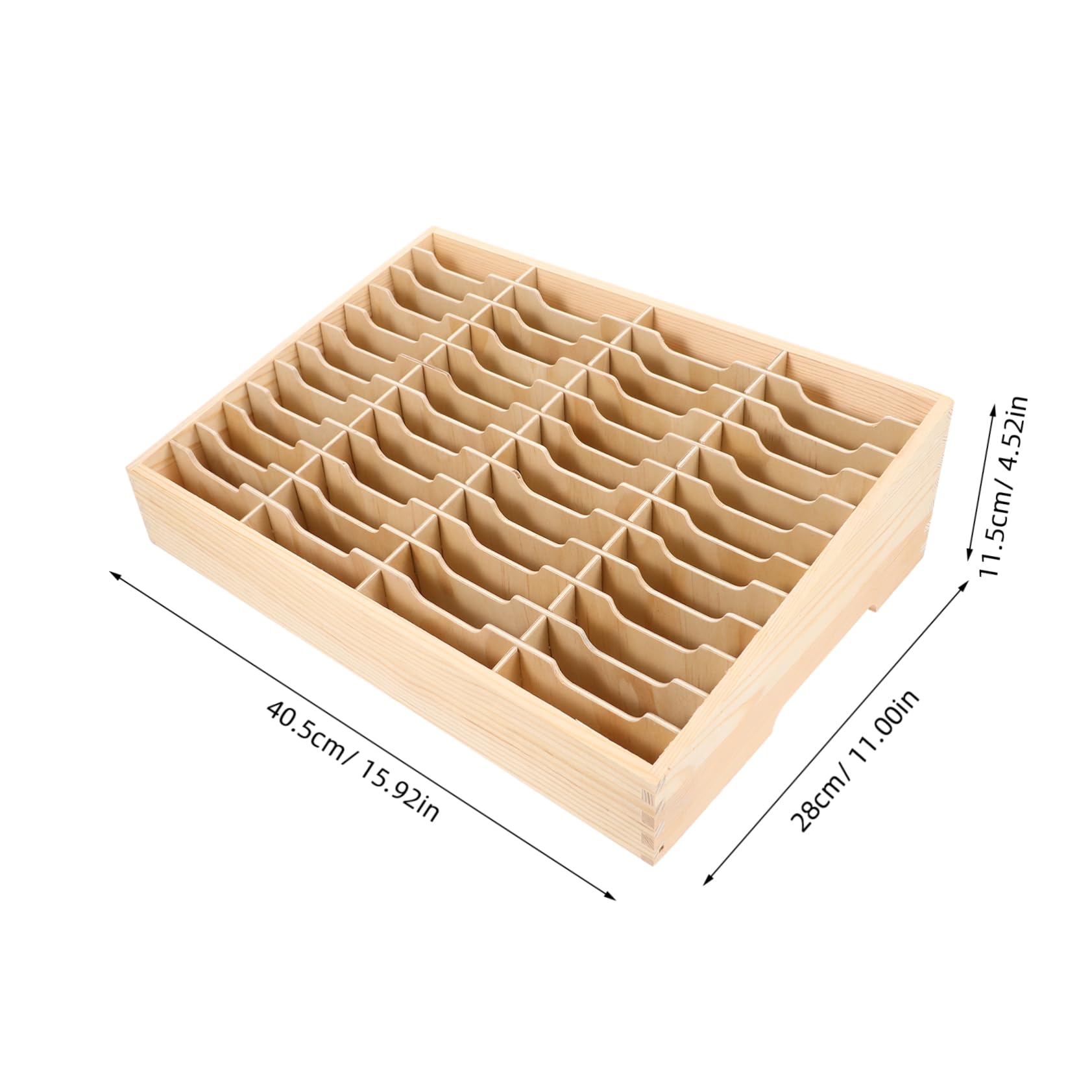 Caja de Almacenamiento Múltiples Compartimentos de Madera para Teléfono Organizador de Escritorio Multifuncional para Aula y Oficina, para Llaves y Papelería