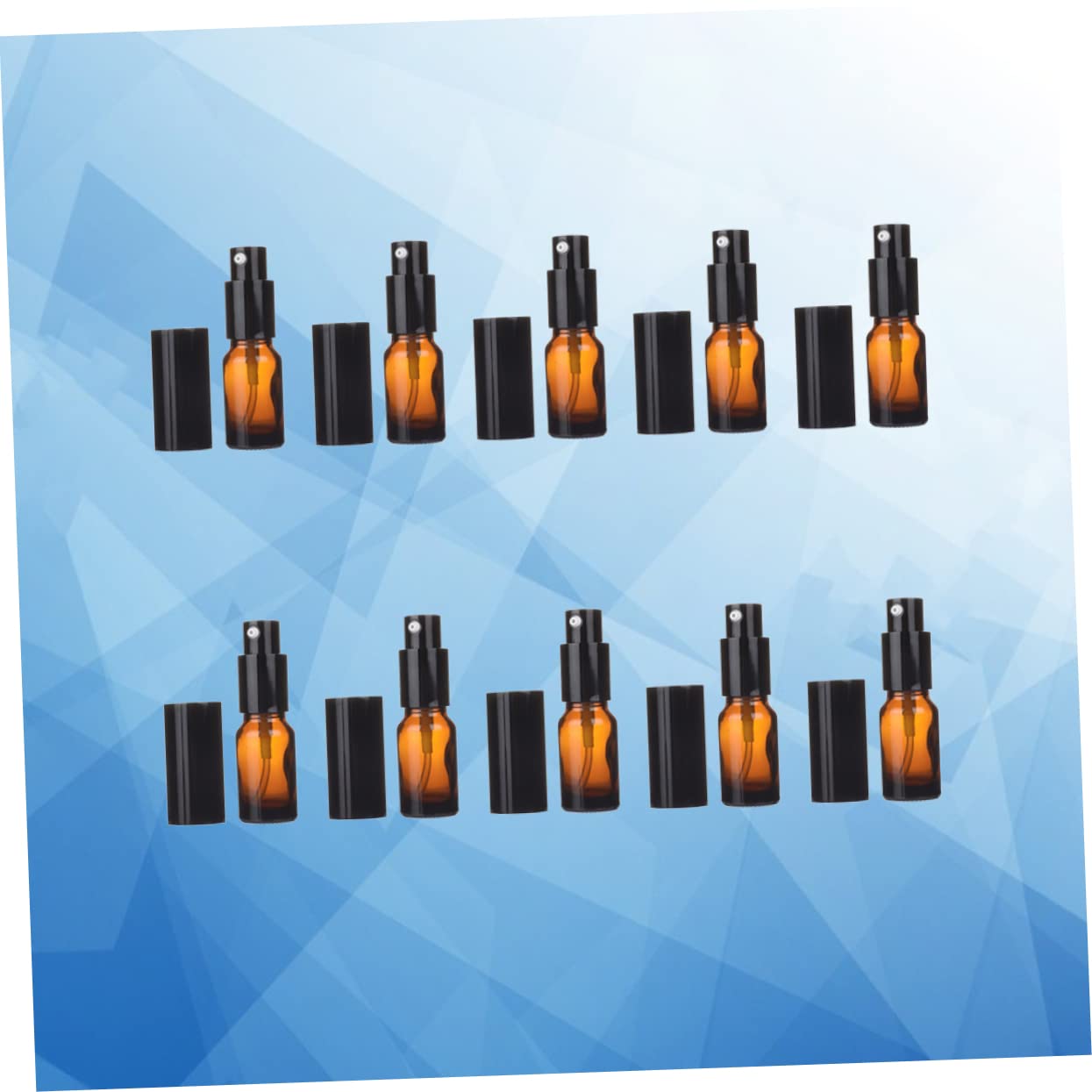 Emulsión de Vidrio Botella 10 Piezas Marrón, 50ml