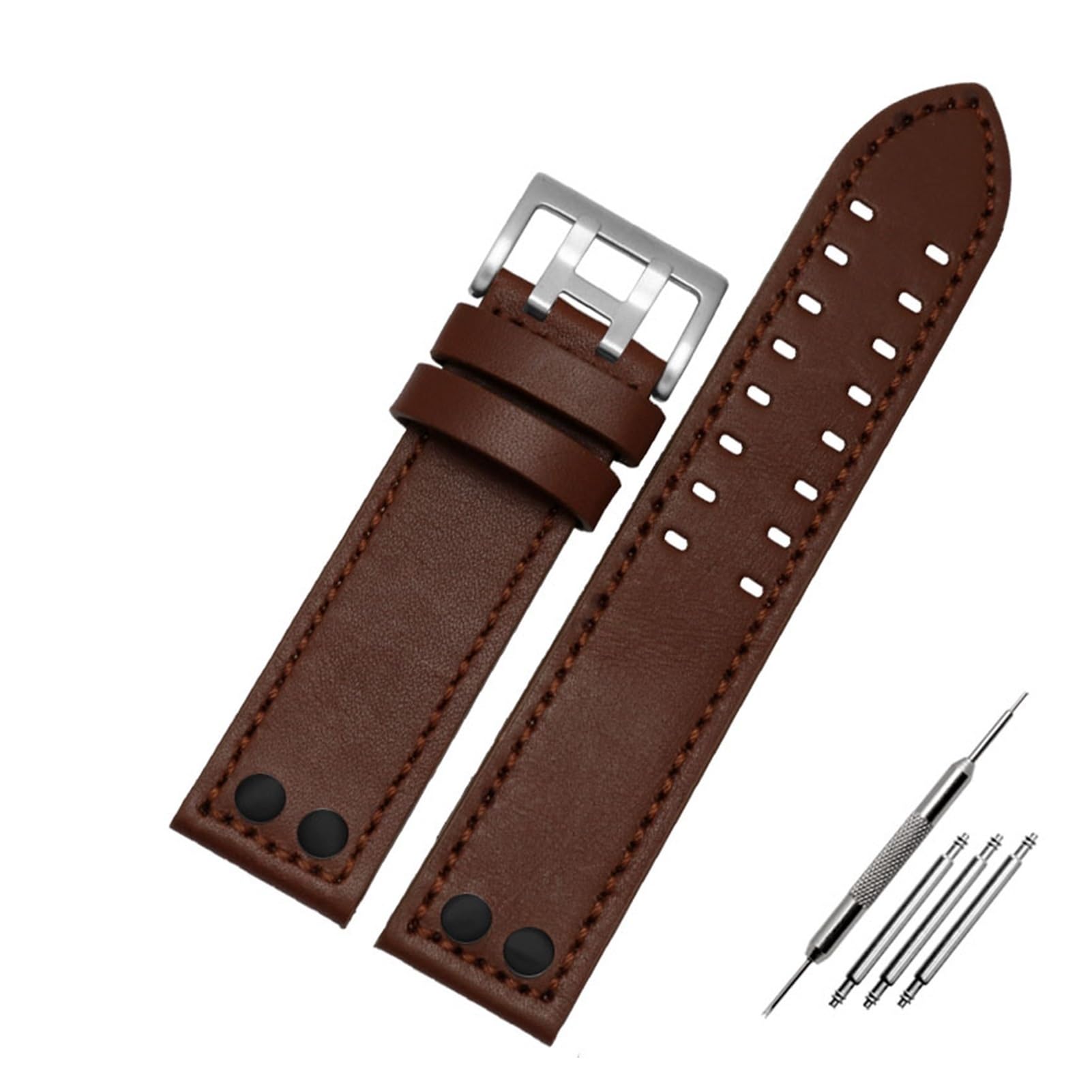 Générique FYXT - Cinturino per orologio in vera pelle, 20 mm/22 mm, compatibile con Hamilton Khaki Field H760250 H77616533, con fibbia a bottone