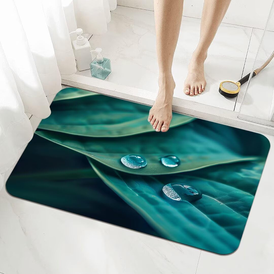 Badezimmerteppich Groß Schnelltrocknend Badteppich 160x230cm Rutschfester Badematte Tropical Absorbierender Duschvorleger Waschbar Badvorleger Bath Bathroom Mat Fußmatten Toilette Badewanne 5-1166