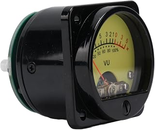 Audio VU Meter, Level Amp Amplifier Professional VU Level Meter 12V LED Light AC DC 6‑12V 55mA for Audio Recording(CQ 45H)