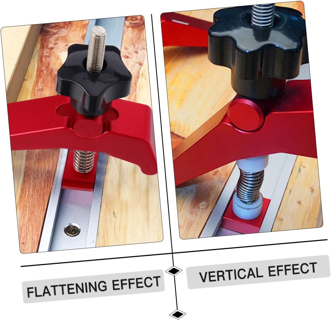 2pcs Track Hold down Clamp Woodworking Pressure Board Clamp Slot Standpipe Pressure