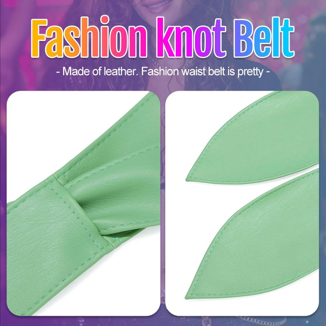 Black Obi Belt Wide Leather Wrap Belts Fashion Corset Belt Accessories for Women - Image 6