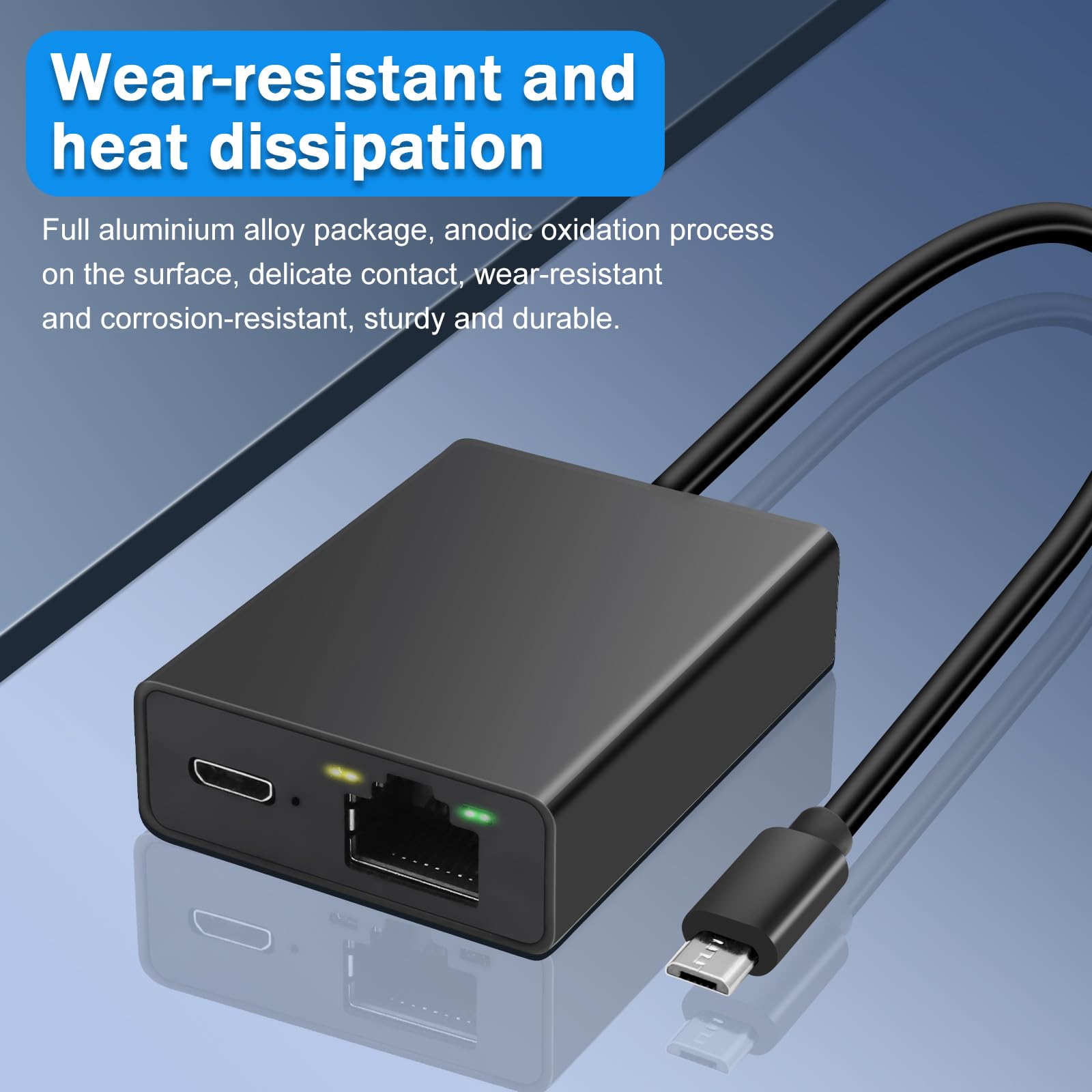 Wowfast Adaptateur Ethernet Micro USB vers RJ45 Compatible Fire TV Stick 4K Chromecast Google Home Mini