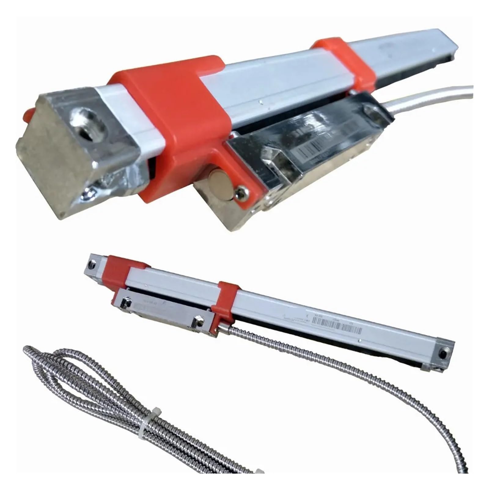 Codificador de escala lineal de precisión E lineal digital 130-260 mm E lineal pequeña E electrónica E óptica de vidrio Incremental 5V para máquina cortadora y fresadora de alambre CNC(KA200-240mm-5um
