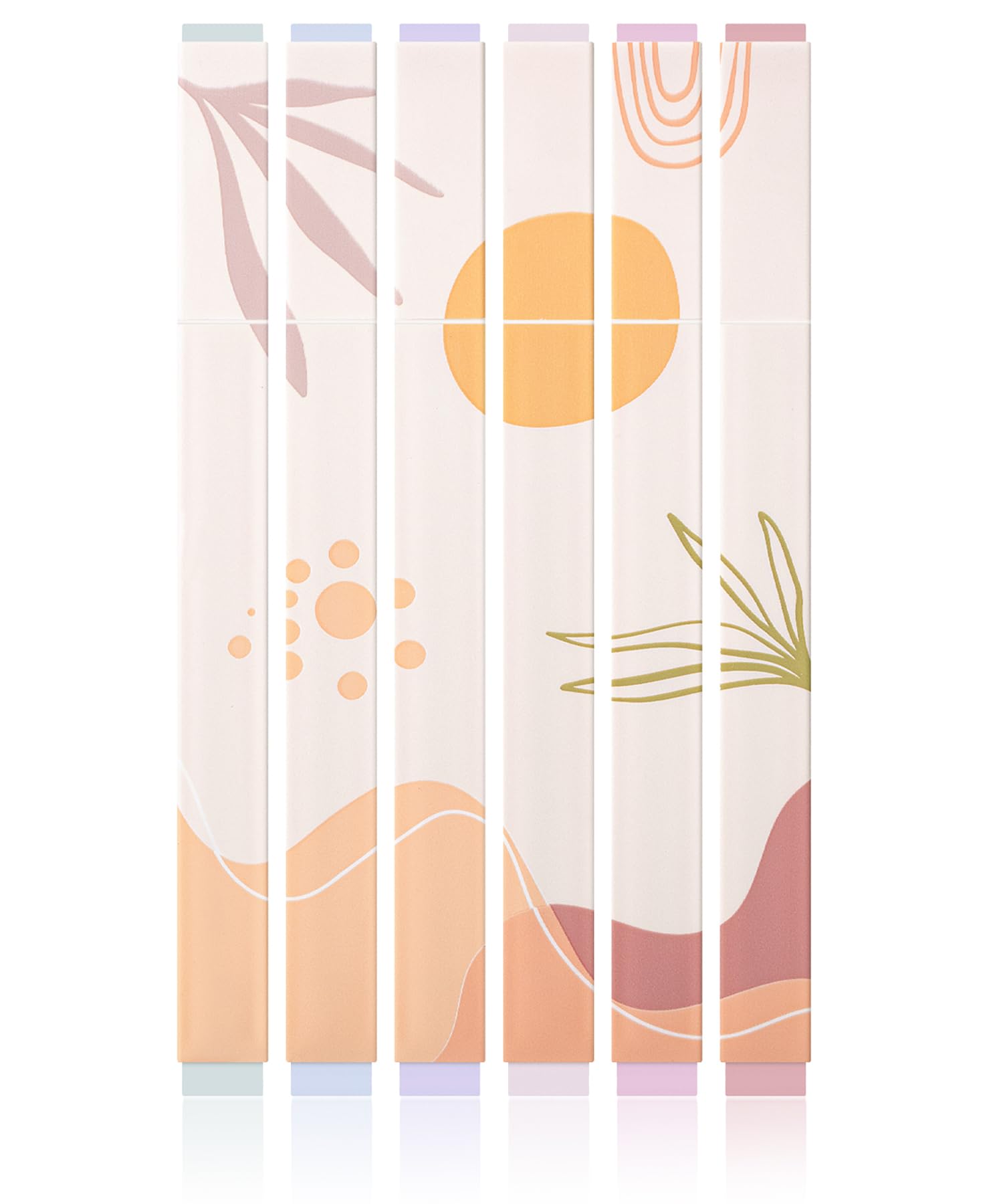 Mr. Pen- Aesthetic Highlighters, 6 pcs, Chisel Tip, Muted Pastel Colors, Boho Theme No Bleed Bible Highlighter Pastel