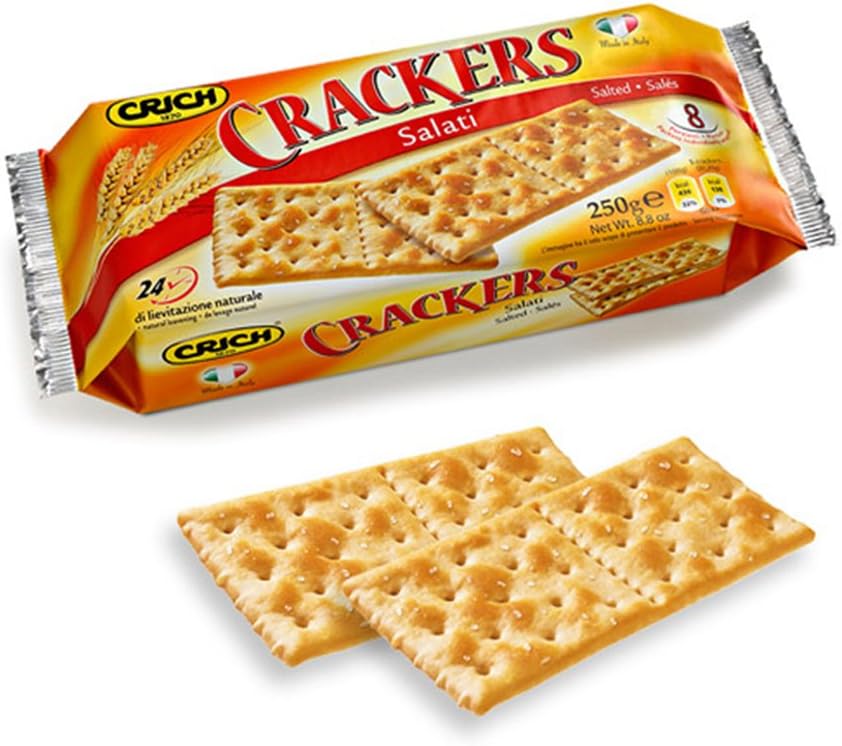 Crich Salted Crackers 8 Pack 250g