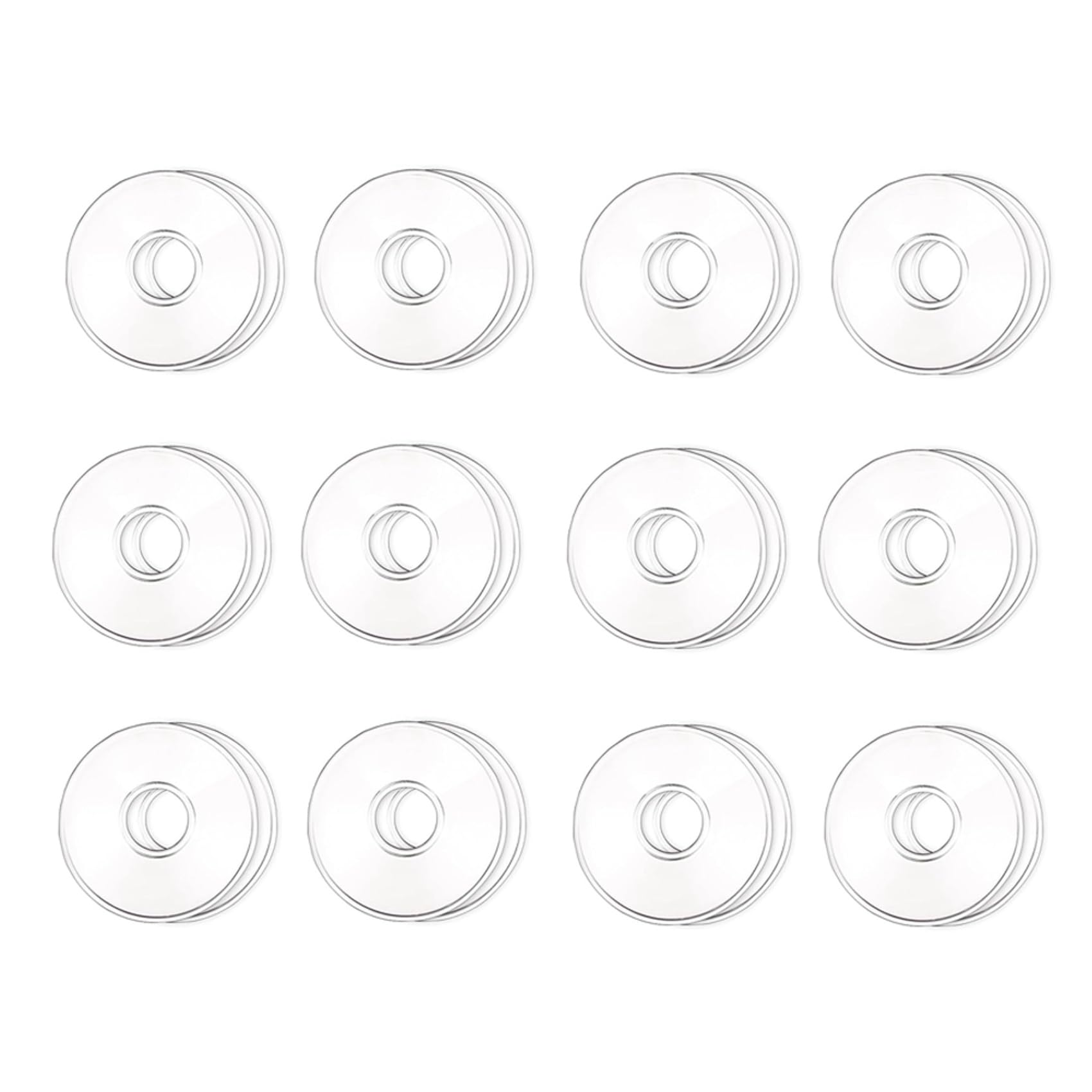 Bobèches en Verre pour Bougeoirs, 36 Pièces, Protège-Bougies, Anneaux pour Bougies Coniques, Récupérateur de Gouttes de Bougies.