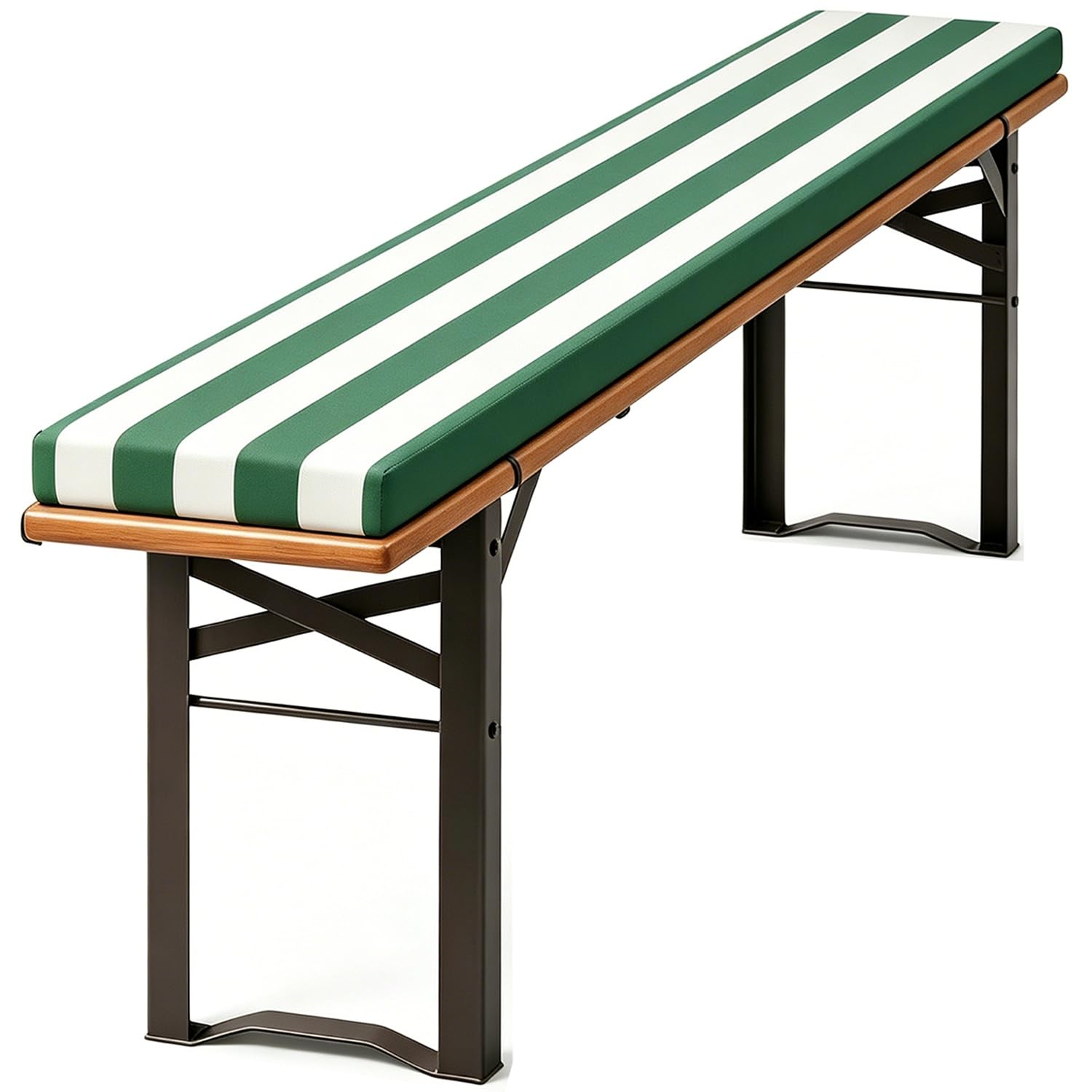 PLCIVSA Picnic Bench Cushion – Outdoor Picnic Table Seat Benchs Cushions with Zipper & Non-Slip Bottom - Water-Repellent Fabric(Olive Green,150x40cm/59x16in)