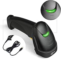 Vista 5 de Escáner de código de barras USB de mano con cable 1D lector de códigos de barras con cable USB para supermercado, tienda de conveniencia, almacén