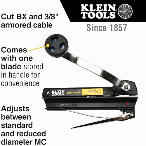 Miniatura 9 de Klein Tools 53725 Cortador de cables blindado y BX, corta cable blindado de hasta 38 pulgadas-BX-AC-MC-MCAP & Sigma Engineered Solutions ProConnex