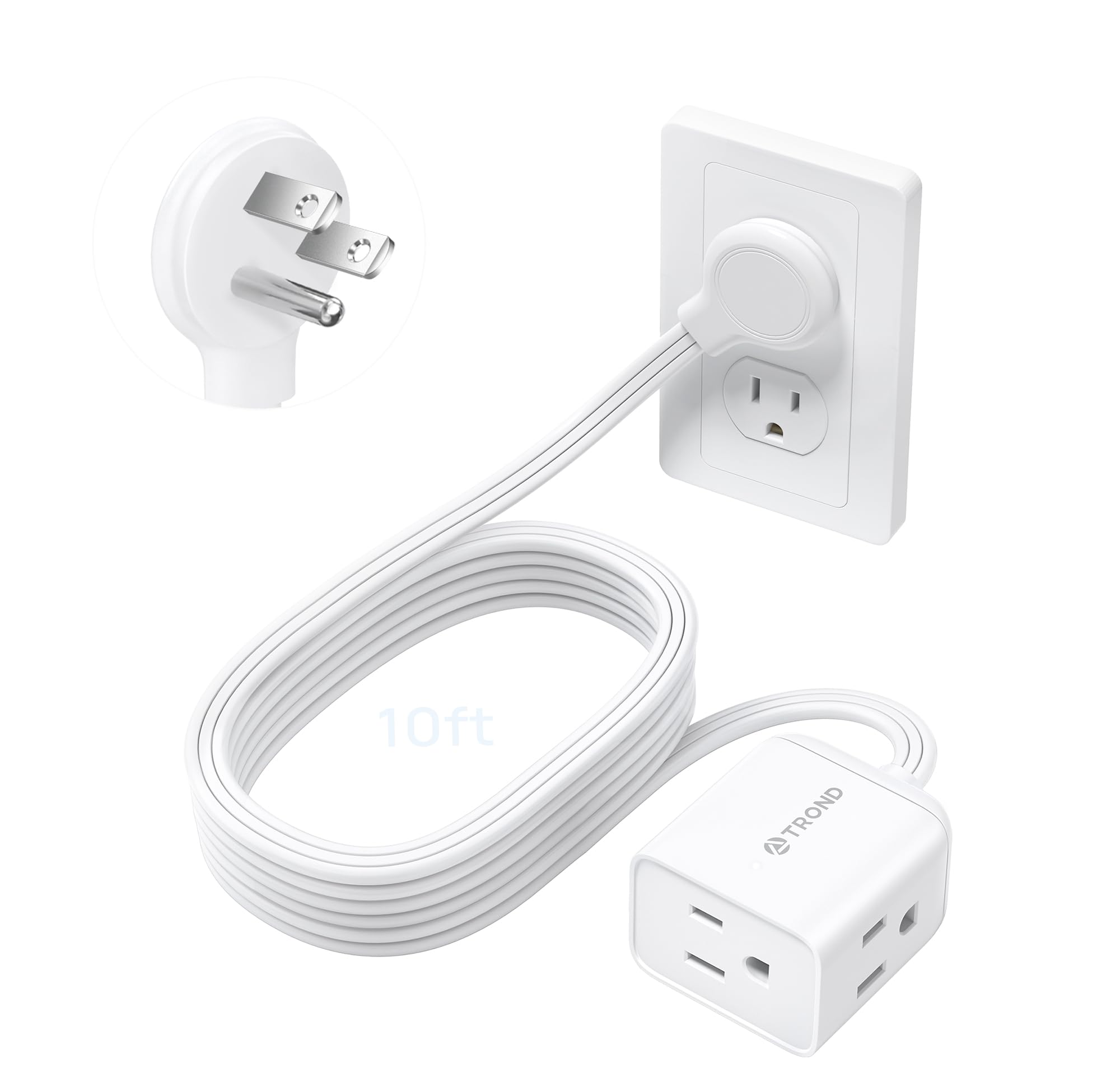 TROND 6ft Right Angle Extension Cord - Space Saving! -31 TROND 6ft Right Angle Extension Cord - Space Saving! -31
