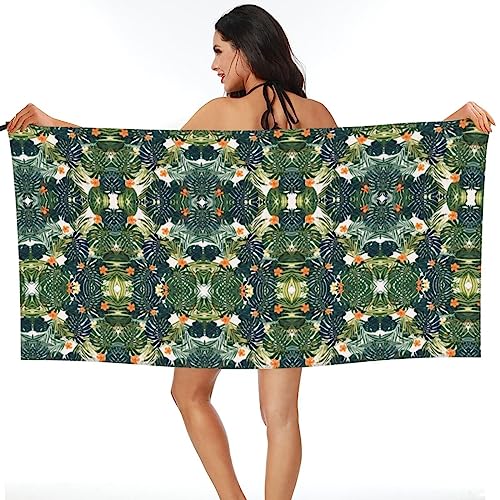 Serviette sans sable séchage rapide motif tropical pour camping et voyage - 8