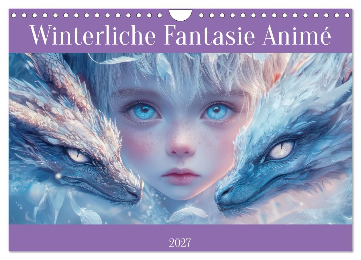 Calendar 2027 · US Version · Winter fantasy animé