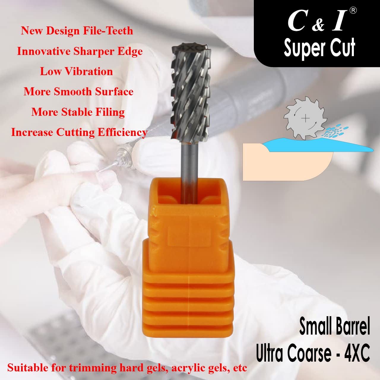 Super Cut Upgrade Edition, Small Barrel Nail Drill Bit for Electric Manicure Drill Machine Remove The Nail Gels, Acrylic Gels - Image 2