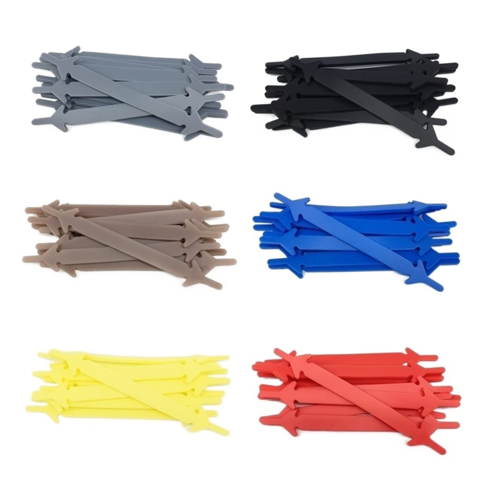 Cordones de Silicona sin Cordones elásticos for Zapatos, 12 Unidades, for Zapatillas Deporte for niños y Adultos
