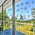 HungMieh Window Decals for Birds Strike, Transclucent Window Clings to Deter Birds and Prevent People Crashing into Sliding Doors, Bird Detterent Window Stickers in 45 Silouttes, Reusable
