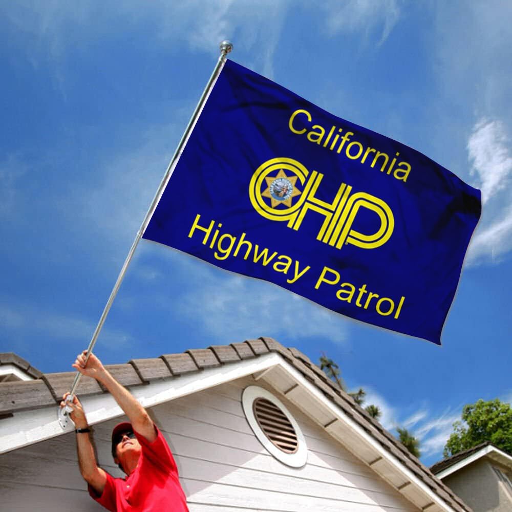 USA CHP Flag California Highway Patrol 3X2FT 5X3FT 6X4FT 8X5FT Polyester Banner - Foto 6
