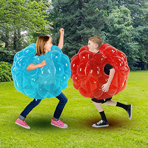 2 Pack-Bumpers, Bounce Ball For Kids, Sumo/Grass Ball For Child Outdoor Team Gaming Play For 3-12 Ages (60 Cm, Blue+Red) #TOP2