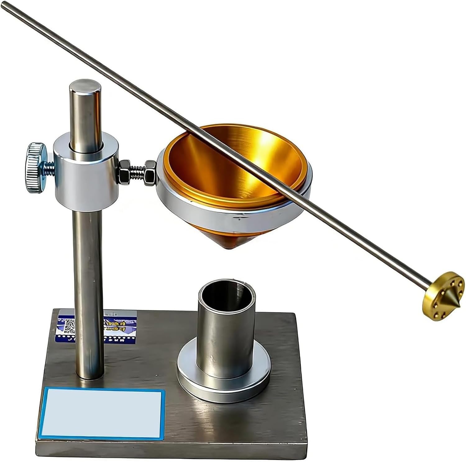 Soil Free Swelling Rate Tester, Soil Measuring Cup & Stirrer, with Funnel Without Neck, 10mL Measuring Cup Capacity, for Highway, Railway, Geological Engineering Projects