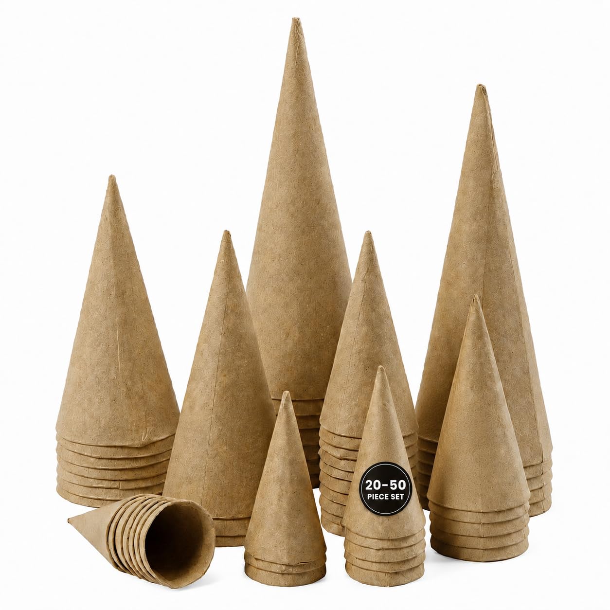 Creativ 26549 Lot de 50 cônes de 4 à 20 cm