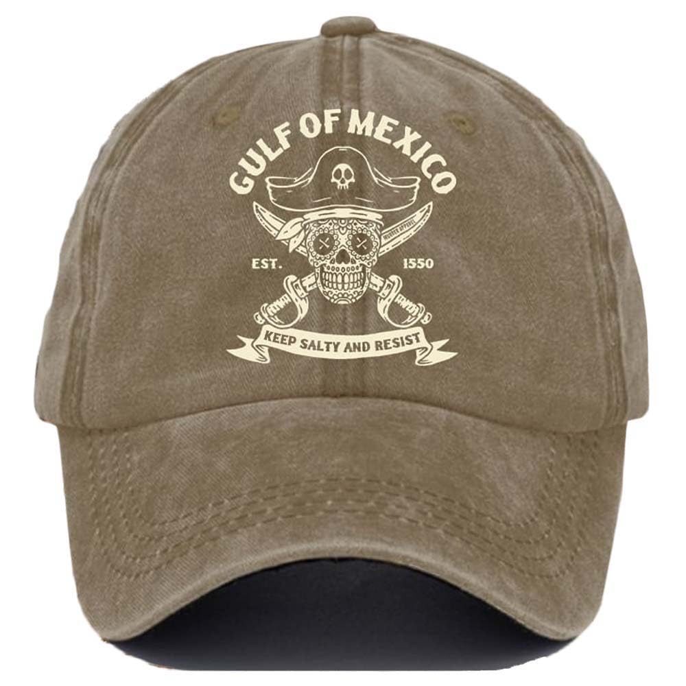 Gulf of Mexico Salty Resist Hat Gulf of Mexico Est 1550 Hat Adjustable Unisex Baseball Cap