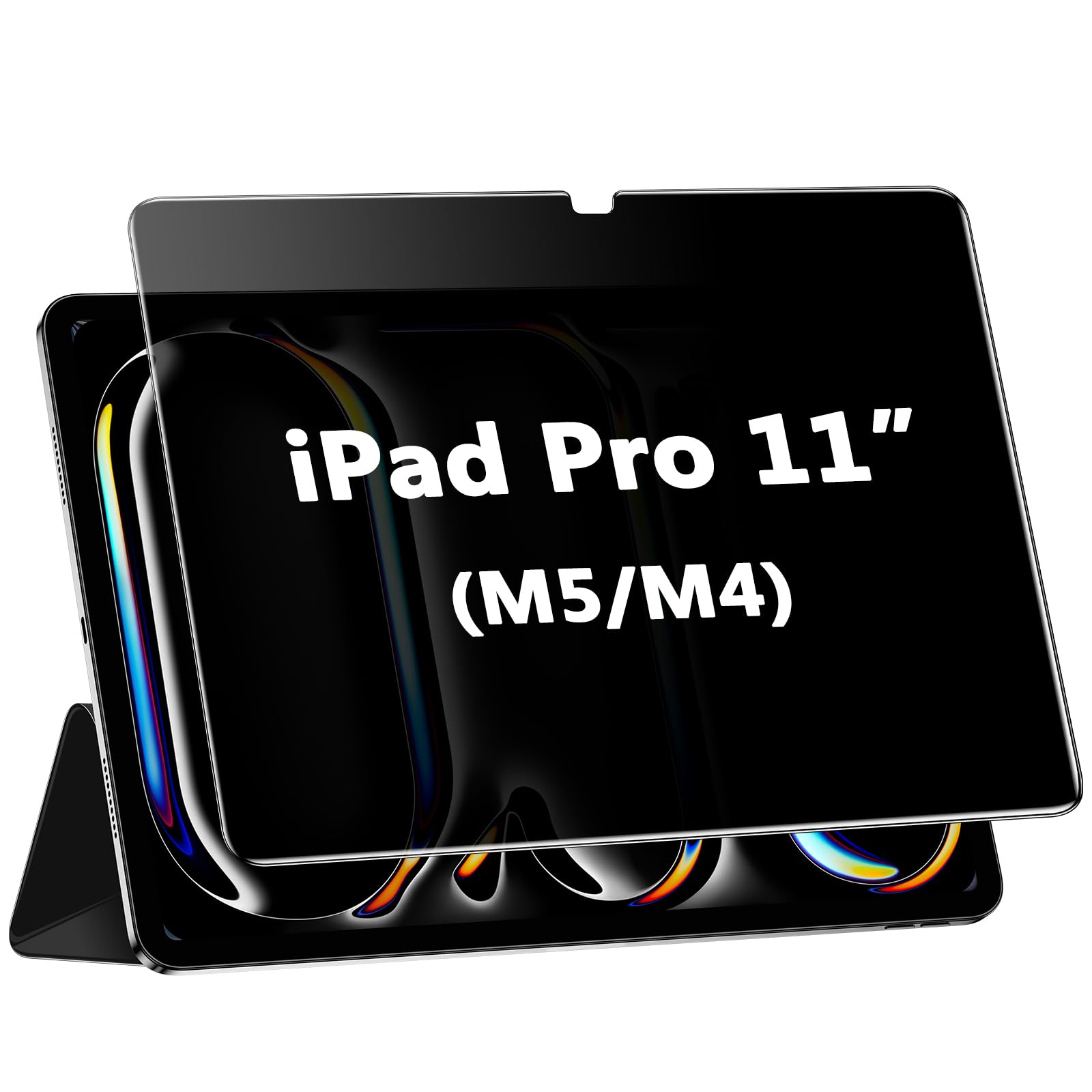 WYQLTD Privacy Screen Protector for iPad Pro 11 Inch (M4/M5, 2024/2025) Anti-Spy Tempered Glass, Anti-Scratch, Bubbles Free