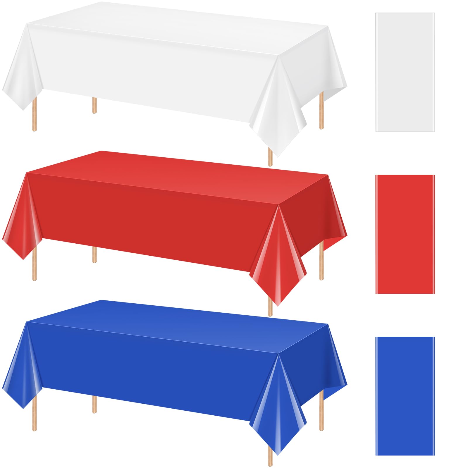 Nappe jetable rouge blanc bleu pour pique-nique et barbecue du Memorial Day