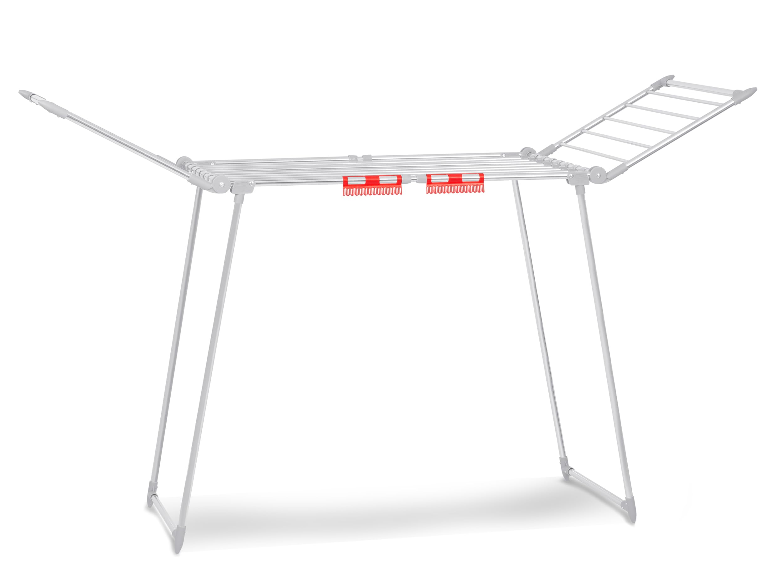 Wäscheständer XXL Rostfrei Outdoor Ausziehbar Teleskopisch Wäscheflügeltrockner Wäschetrockner Ständer Stabil Mit Rutschfesten Füßen Große Trockenfläche 27 M Lydia 190-260 x 60 x 117 cm