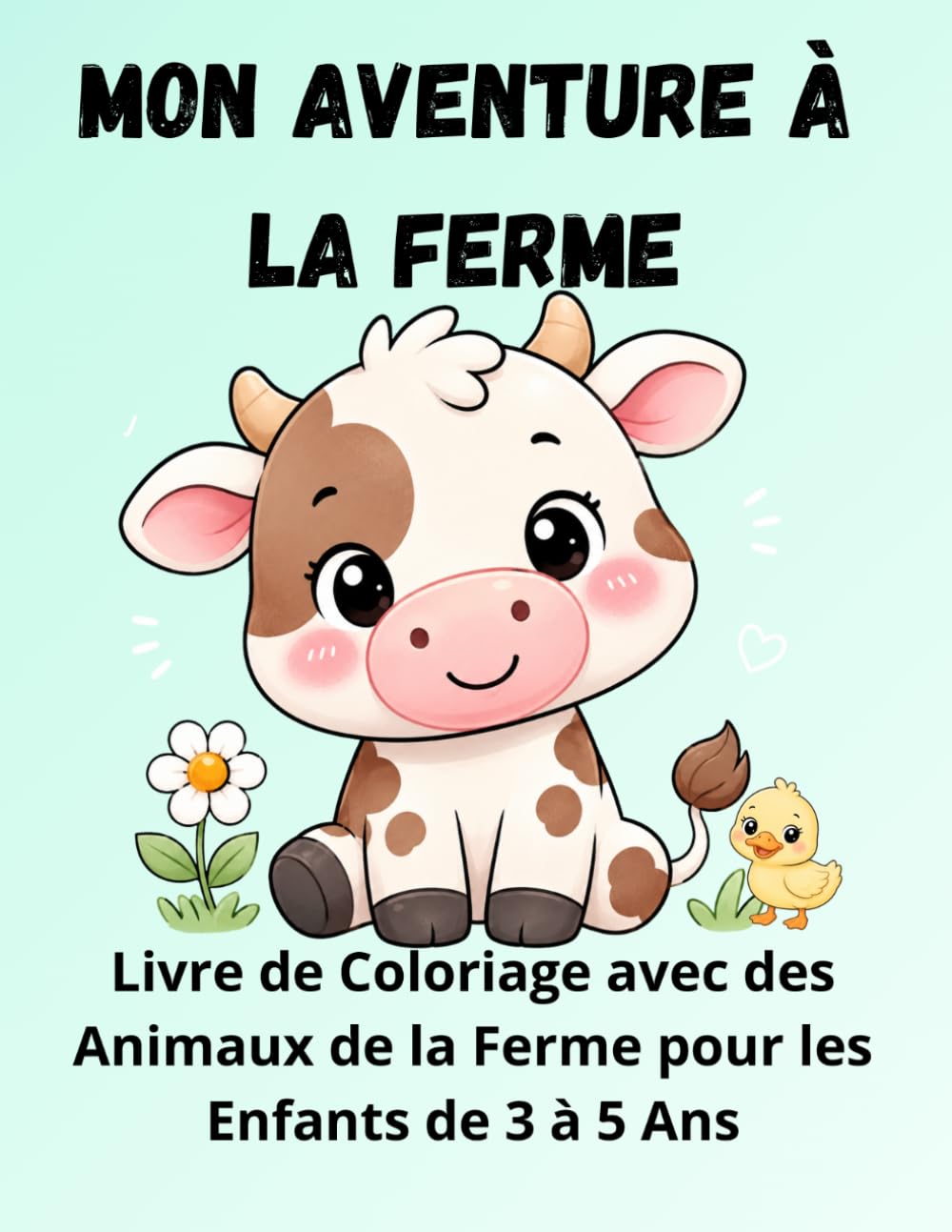 Mon Aventure à la Ferme: Livre de Coloriage avec des Animaux de la Ferme pour les Enfants de 3 à 5 Ans