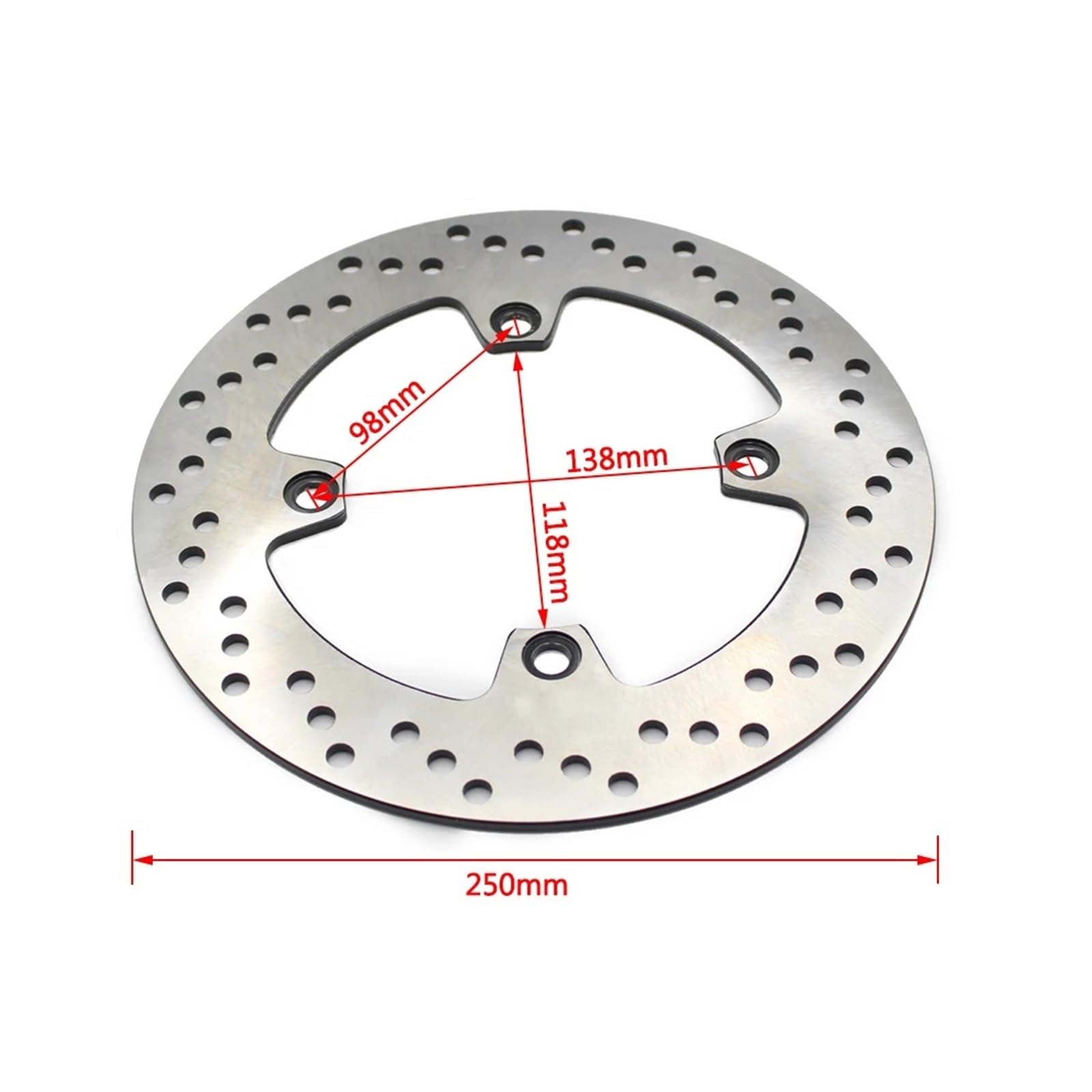 Disco Freno Ventilato Per Suzuki AN650 Burgman 650 2001 2002 2003 260mm Moto Disco Freno Anteriore 250mm Rotore Posteriore 5mm(Rear Brake Disc)