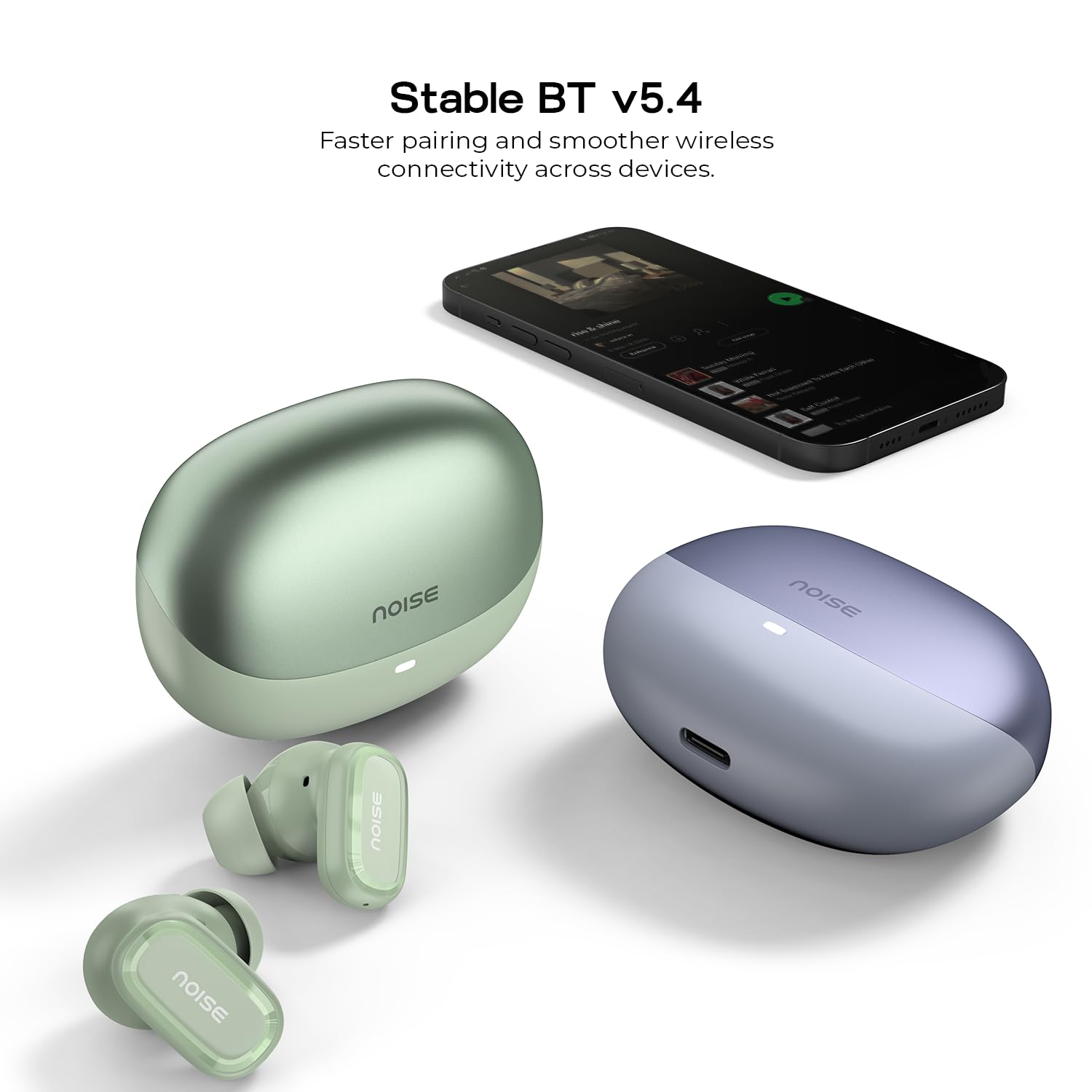 Noise Newly Launched Buds Connect 3 Truly Wireless Earbuds with 40H of Playtime, Quad Mic with ENC, Low Latency, 10mm Driver, BT V5.4(Sage Green) — Amazon image 10