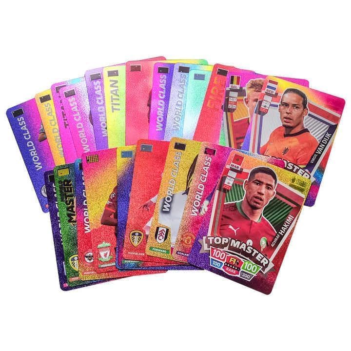 Image of Rainbow Football Cards - 55 PCS Collector Pack | Champions League Style | Unofficial Trading Cards for Kids & Fans | Soccer Gift for Boys & Girls - Football Rainbow