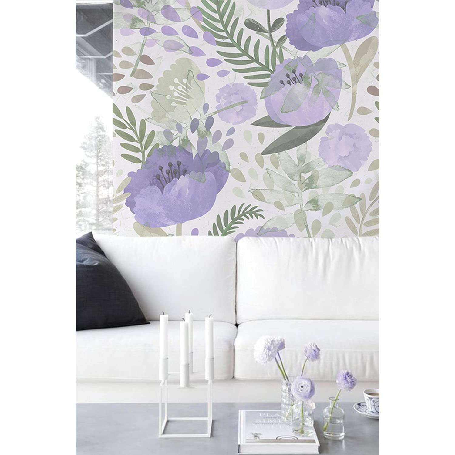 Coloray Fototapeta Foto-Tapeta Ścienna 250x104cm Nowoczesna Stylowa Winylowa Tapeta Flizelinowa XXL Na Ścianę Flizelina Na Flizelinie - Mak jasny