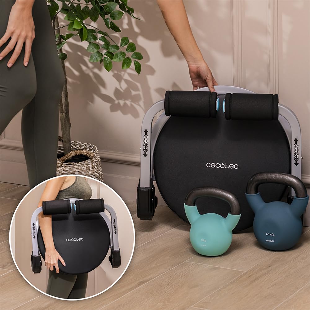 Cecotec Piattaforme di Fitness - Piattaforma Multiesercizi Drumfit MultiTrain 6000. 6 Tipi di Esercizi in 1, Sistema di Rimbalzo Assistito, 4 Livelli di Intensità, Antiscivolo e Resistente, Pieghevole