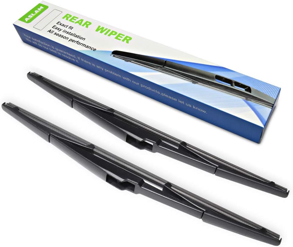 Rear Wiper Blade,ASLAM 16A Rear Windshield Wiper Blades Type-E for Original Equipment Replacement,Exact Fit(Pack of 2)