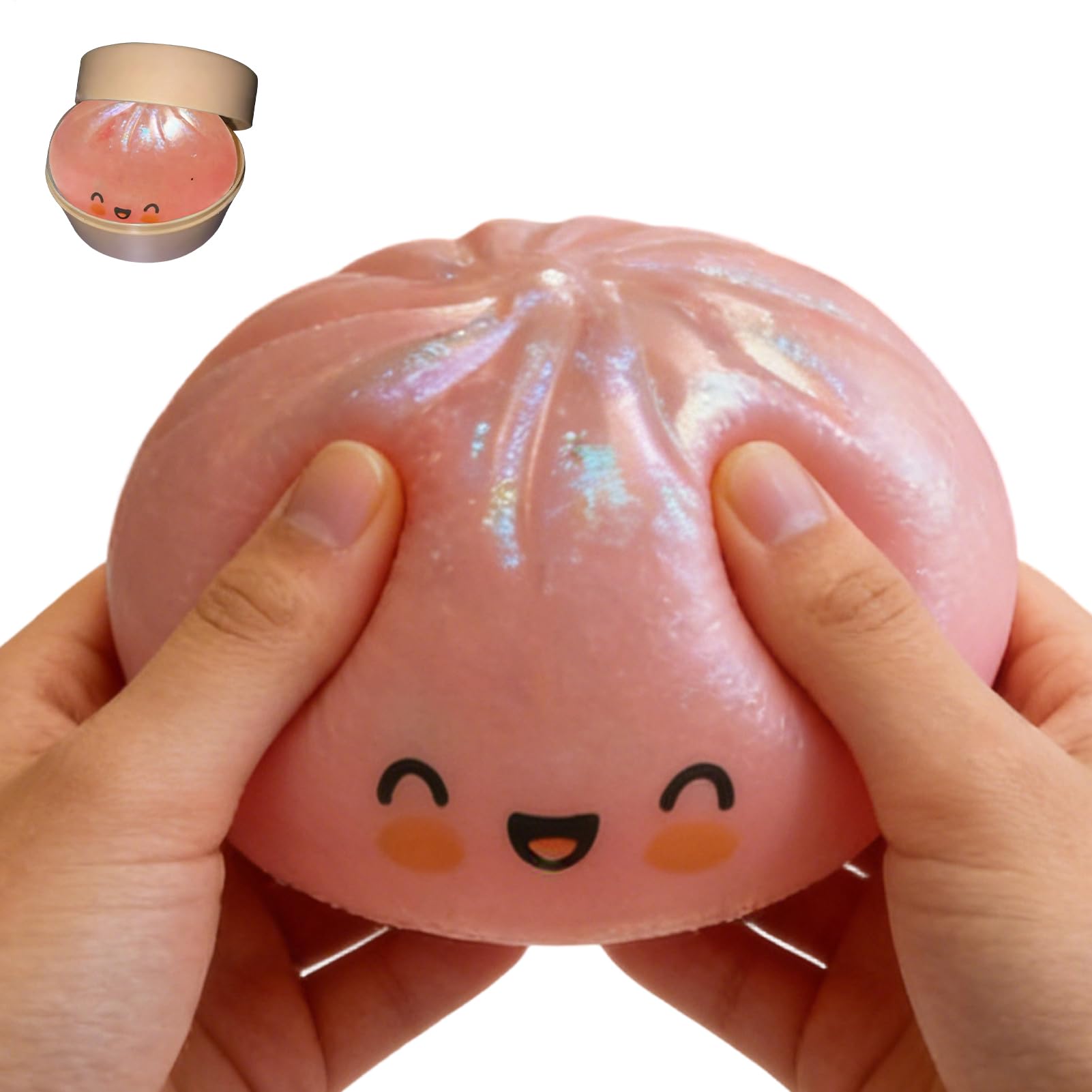 Squishy De Bola De Masa De Colores | Juguete Sensorial Fidget De Bola De Masa | Juguete Antiestrés para Estilizar Alimentos | Juguetes Sensoriales Squishy De Dumplings | para Niños, Adultos — view 10