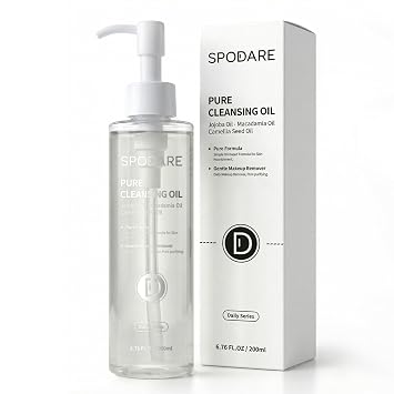SPODARE Pure Cleansing Oil, Natural Oil Cleanser for Face, 6.76 fl oz Makeup Blackhead Remover, Facial Cleansing Oil for All Skin Types - 200ml