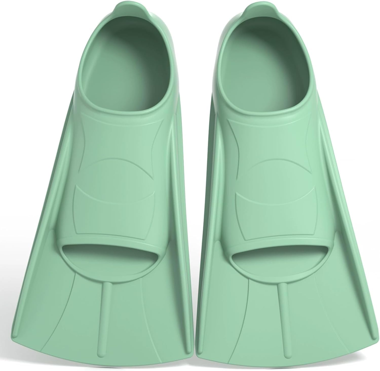 Flippers Kids Swim Fins,Children Flippers Swimming Training Fins, Comfortable Silicone Diving fin Suitable Size for Beginners Kids Adults Swimming and Diving,Trusted by Coaches - (LightGreen -XS)