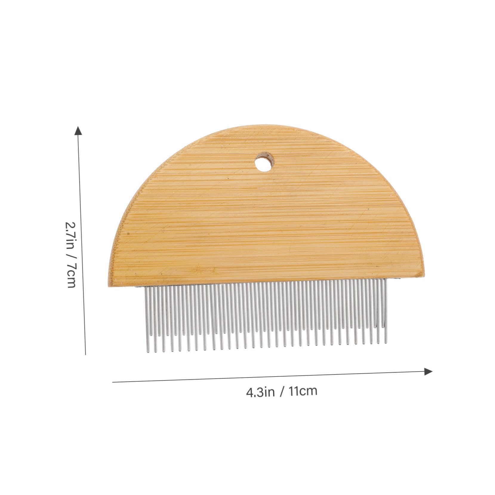 SUPVOX Professional Pet Grooming Brush Wooden Handle Metal Horse Brush Hair Removal for Horses Cattle