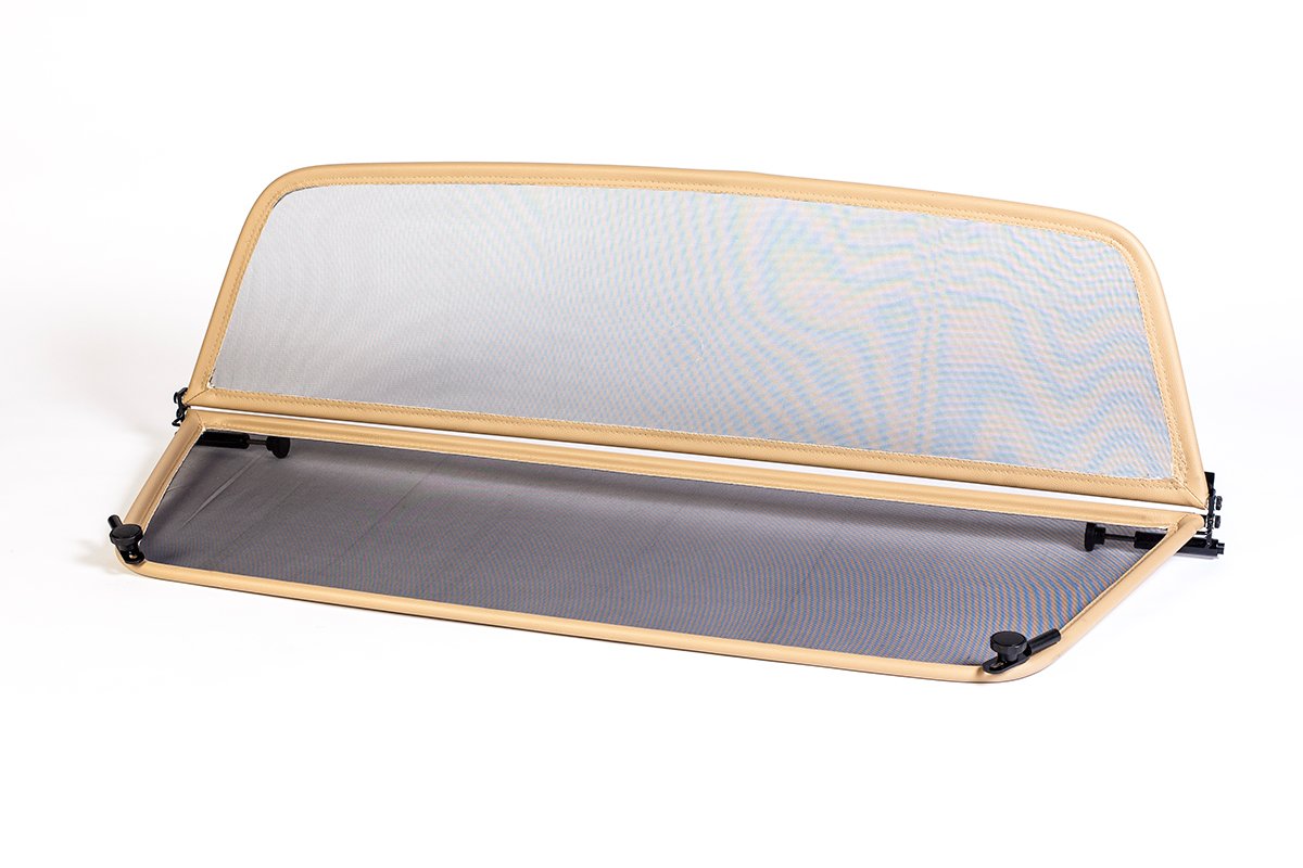 Wind Deflector for VW Beetle 5C7 (2012 Onwards) - Foldable - with Quick Release Fastener - Beige | Windstop | Wind Blocker